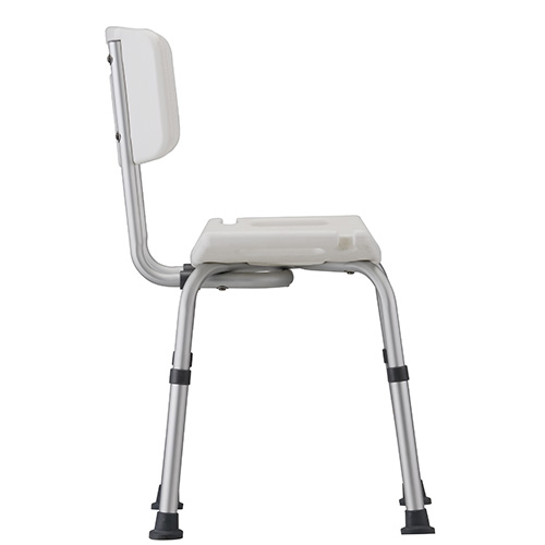 Image of the Bath Bench with Back from the side.