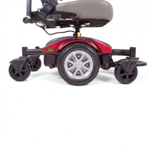 Image of the metal hub of the Golden Compass Sport Power Chair.