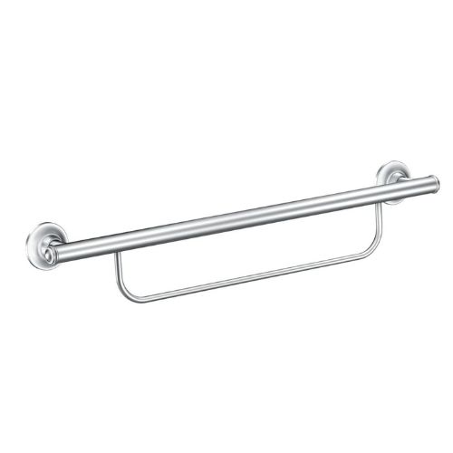 Multi-Purpose Grab Bar with Towel Holder Chrome Image of the chrome Multi-Purpose Grab Bar with Towel Holder.