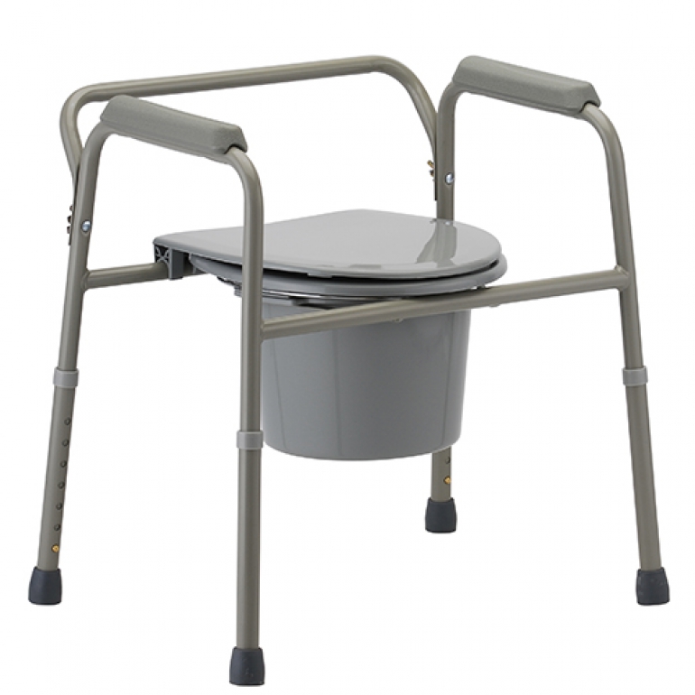 Image of the closed 3 in 1 Commode.