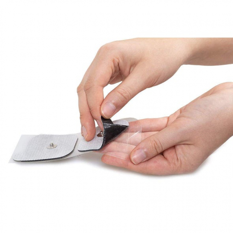 Image of electrode pads in use.