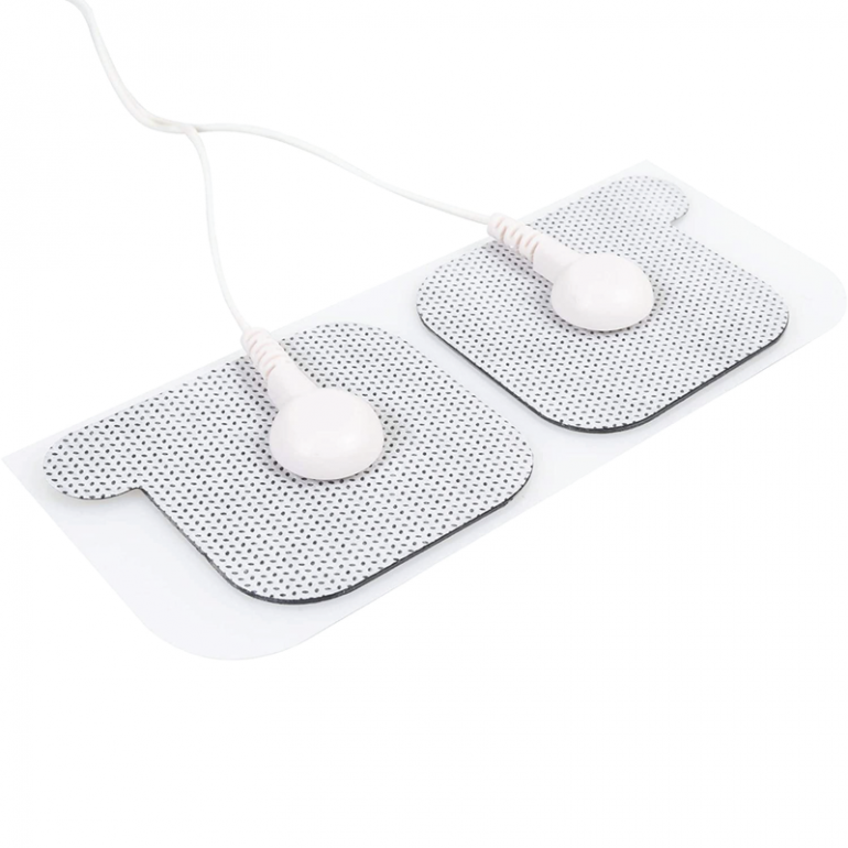 Image of the attached electrode pads.