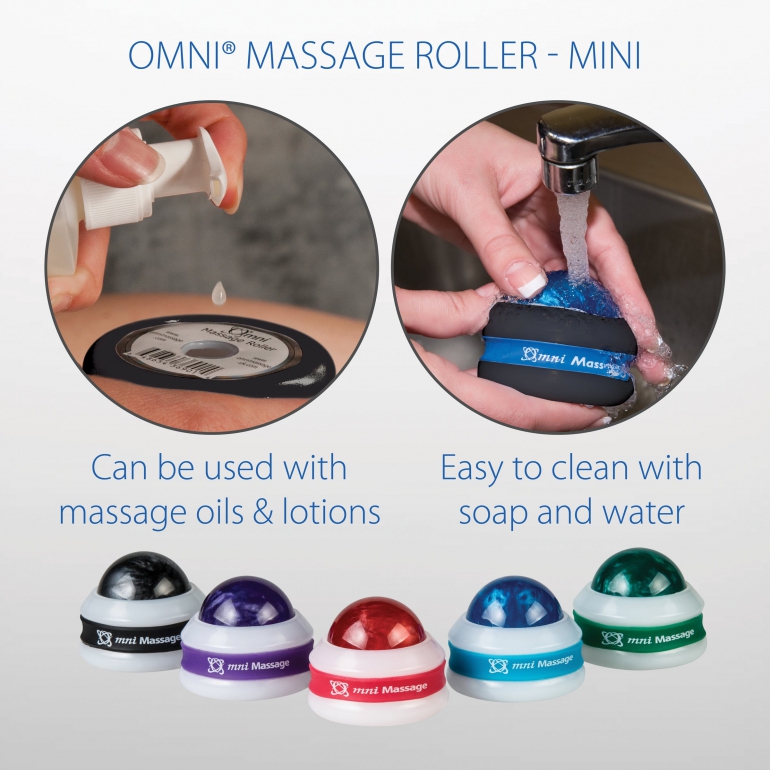 Image of the Core Products Omni Mini Roller with information written around the graphic.