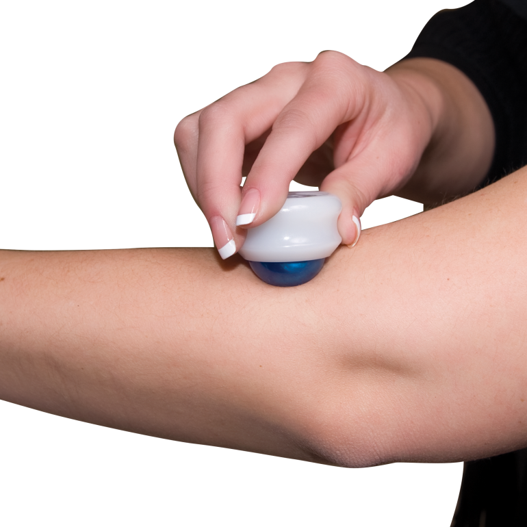 Image of the Core Products Omni Mini Roller massaging an arm.