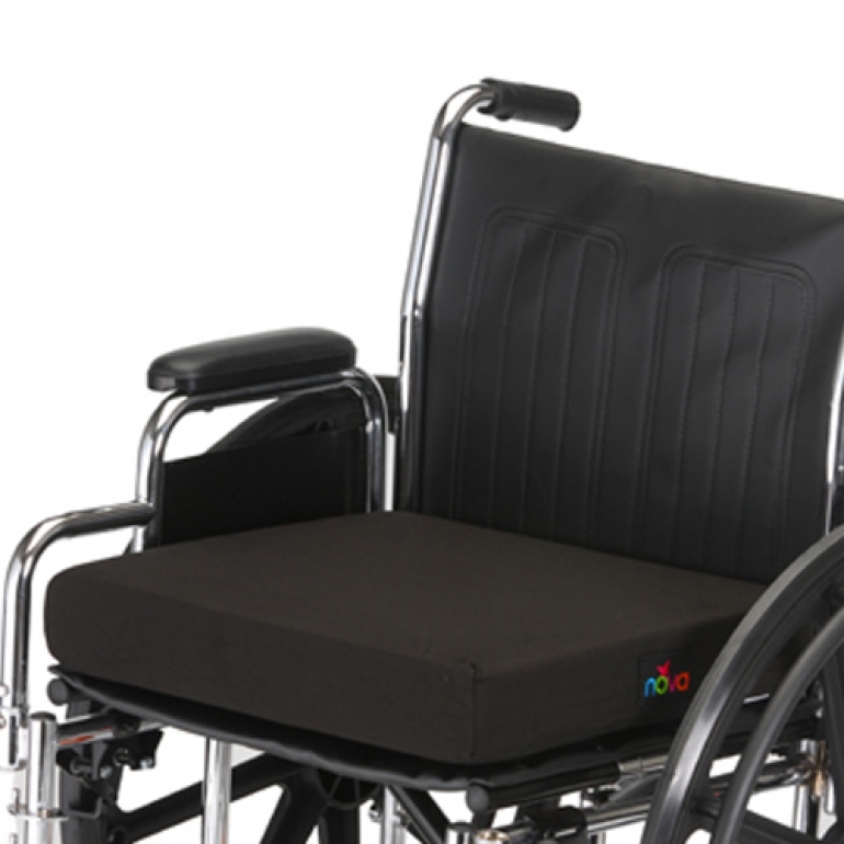 Image of Nova Gel Foam Wheelchair Cushion on a wheelchair.