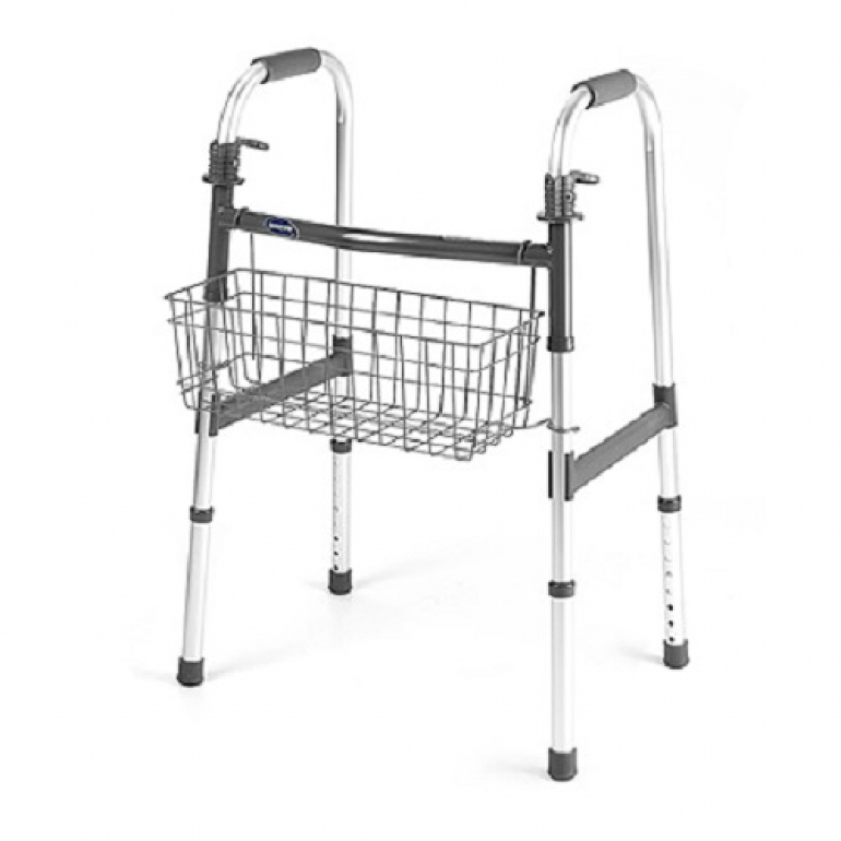 Image of the Walker Basket on a walker.