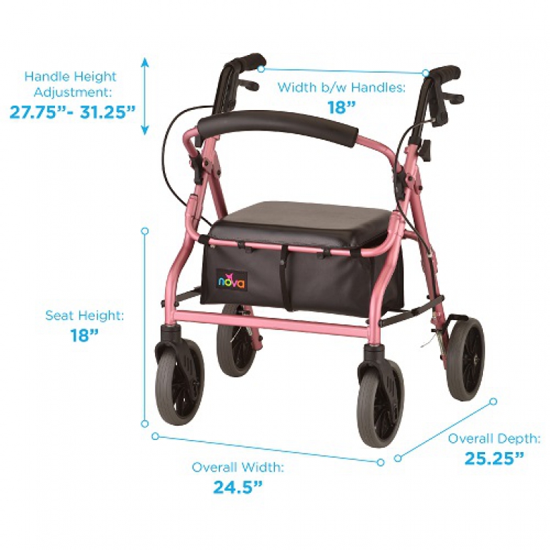 Image of Zoom 18 Rolling Walker specs.