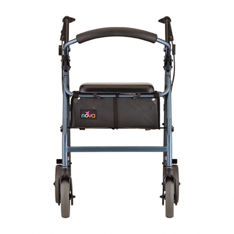 Image of the Zoom 24 Rolling Walker from the front.