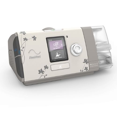 Image of ResMed AirSense 10 AutoSet For Her product on white background.