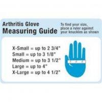 Image of measuring guide for arthritis gloves. thumbnail