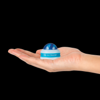 Image of the blue Core Products Omni Mini Roller in a person's hand. thumbnail
