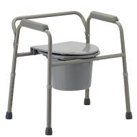 Image of the closed 3 in 1 Commode. thumbnail