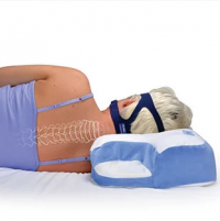 Image of a woman's spine while using the Contour CPAP Pillow 2.0 product. thumbnail