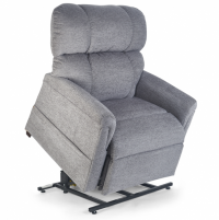 Image of the grey Comforter Power Lift Chair Recliner in Anchor lifted. thumbnail