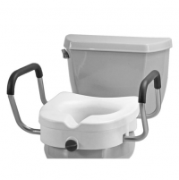 Nova Ortho-Med Raised Toilet Seat with Detachable Arms thumbnail Image of toilet seat with detachable arms. thumbnail