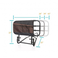 Stander EZ Adjust Bed Rail dimensions listed on graphic. thumbnail