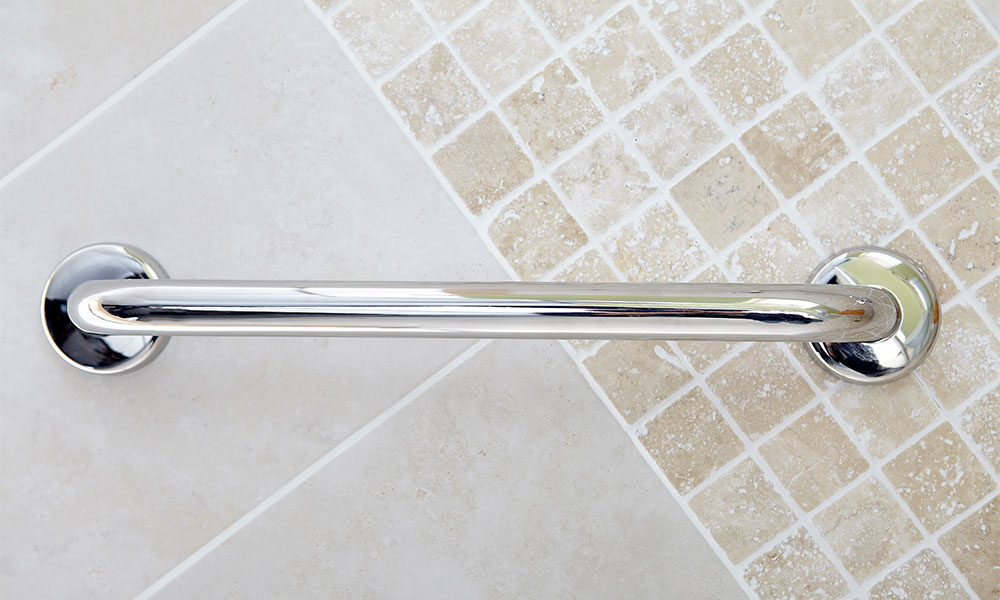 A grab bar can make your home's bathroom safer